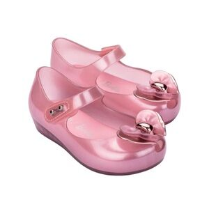 Mini Melissa ultra girl Barbie baby bows pink sandal. New never worn size 10